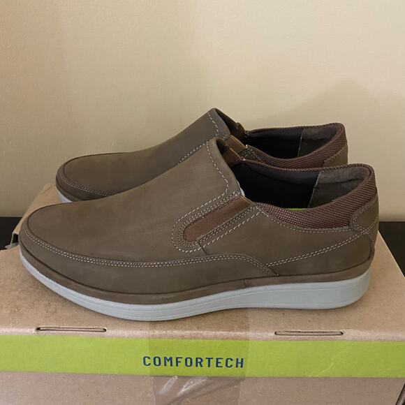 New Florsheim Men's Motion Moc Toe Slip-on Loafer Size 7.5 wide Brown - Picture 1 of 7